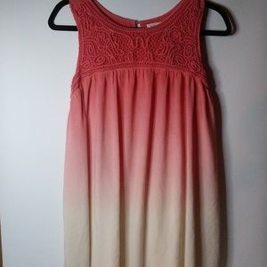 Indigo Soul Coral Ombre Tunic Dress Sz. Med